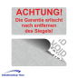 Preview: VOID Sicherheitsetiketten "ACHTUNG!" auf Rolle - 40 x 20 mm - 1000 Stück - silber