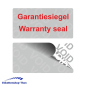 Preview: VOID Sicherheitsetiketten "Garantiesiegel Warranty seal" auf Rolle - 28 x 14 mm - 1000 Stück - silber