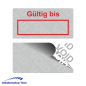 Preview: VOID Sicherheitsetiketten "Gültig bis" auf Rolle - 28 x 14 mm - 1000 Stück - silber