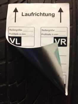 Preview: Reifenetiketten für Einlagerung auf Rolle - extra stark haftend - 100 x 150 mm - 200 Stück - Variante C (Englisch)