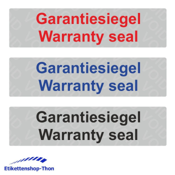 VOID Sicherheitsetiketten Mit Logo - Blau, 80x20mm (500 Stück Pro Rolle)