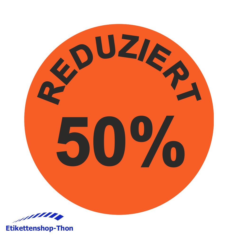REDUZIERT 50% Aufkleber 30mm - 1.000 Stück Leuchtrot Für Aktionen