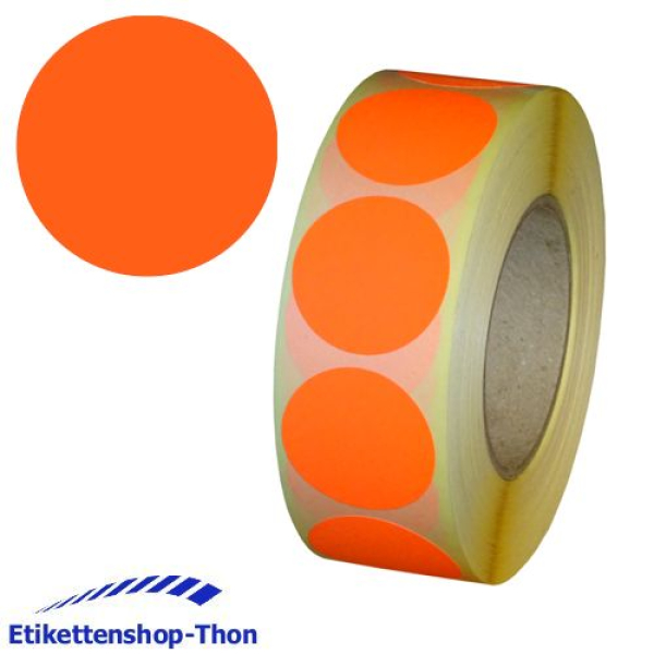 Aktionsetiketten - Durchmesser 30 mm - 1000 Stück - Leuchtrot