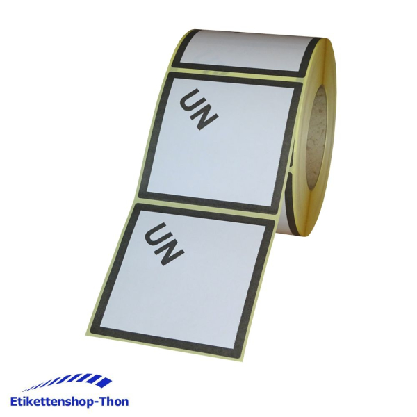 Gefahrgutetiketten auf Rolle - UN Etiketten - 100 x 100 mm - 1.000 Stück