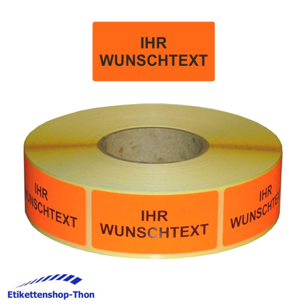 Versandetiketten "IHR WUNSCHTEXT" auf Rolle - 30 x 62 mm - 1000 Stück