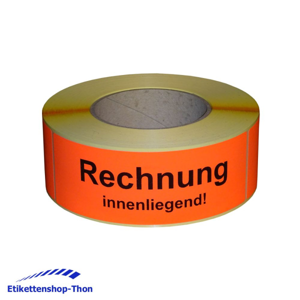 Versandetiketten "Rechnung innenliegend" auf Rolle - 50 x 150 mm - 500 Stück