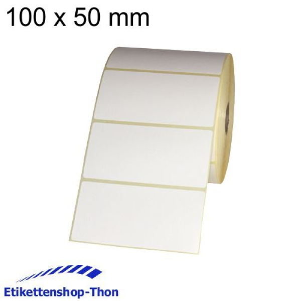 Haftetiketten auf Rolle Thermotransfer 100 x 50 mm Hülse 25 m 1500 Stück
