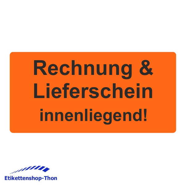 Versandetiketten "Rechnung / Lieferschein innenliegend" auf Rolle - 100 x 50 mm - 500 Stück