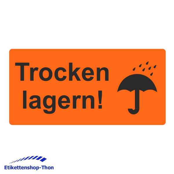 Versandetiketten "Trocken lagern!" auf Rolle - 100 x 50 mm - 500 Stück